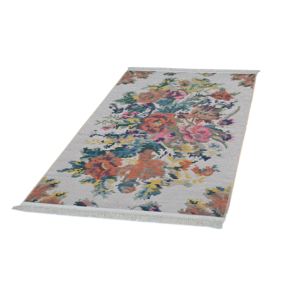 Dywan klasyczny Pikselowa flora jasny 140x200 cm - zdjęcie 1