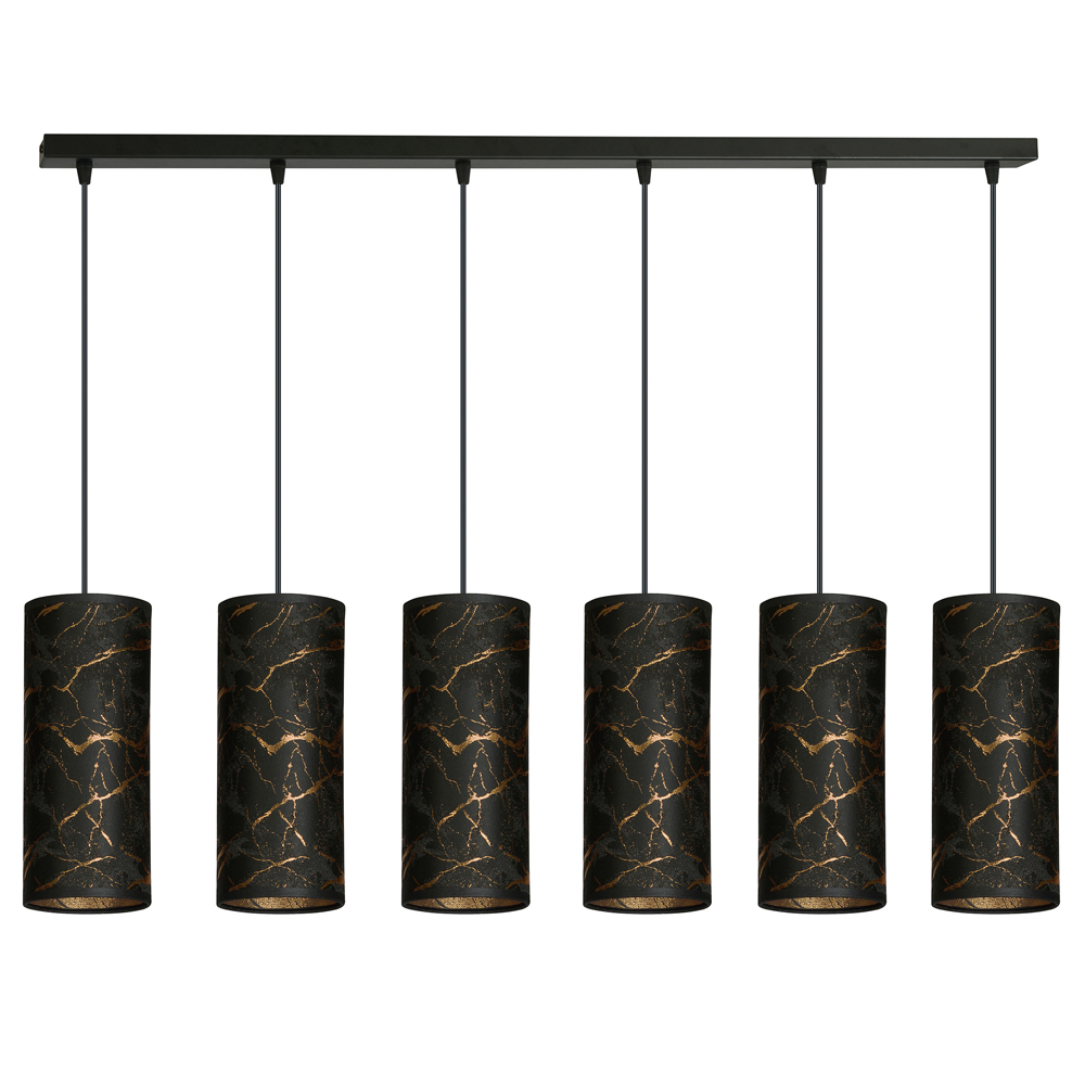 Lampa wisząca Karrla x6 95 cm czarny marmur - zdjęcie 1