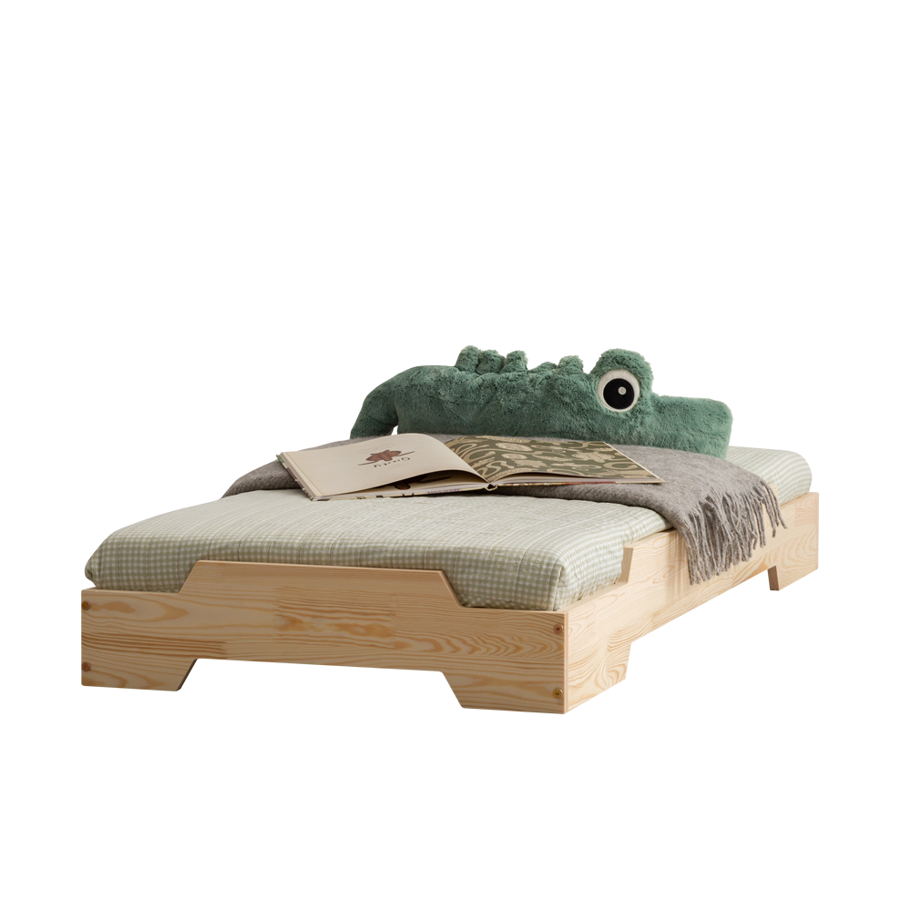 Łóżko Hallie dziecięce z drewna 100x200 cm  - zdjęcie 1