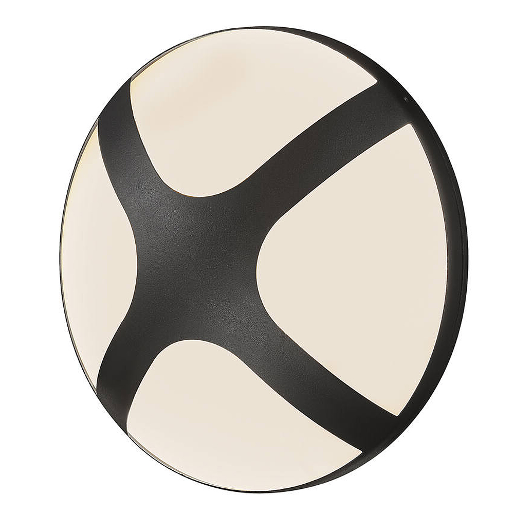 Kinkiet zewnętrzny Cross średnica 25 cm czarny - zdjęcie 1