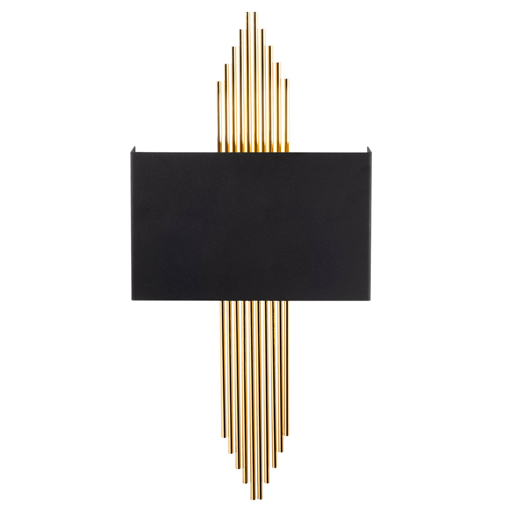 Kinkiet ścienny Laurina prostokątny czarno-złoty - zdjęcie 1