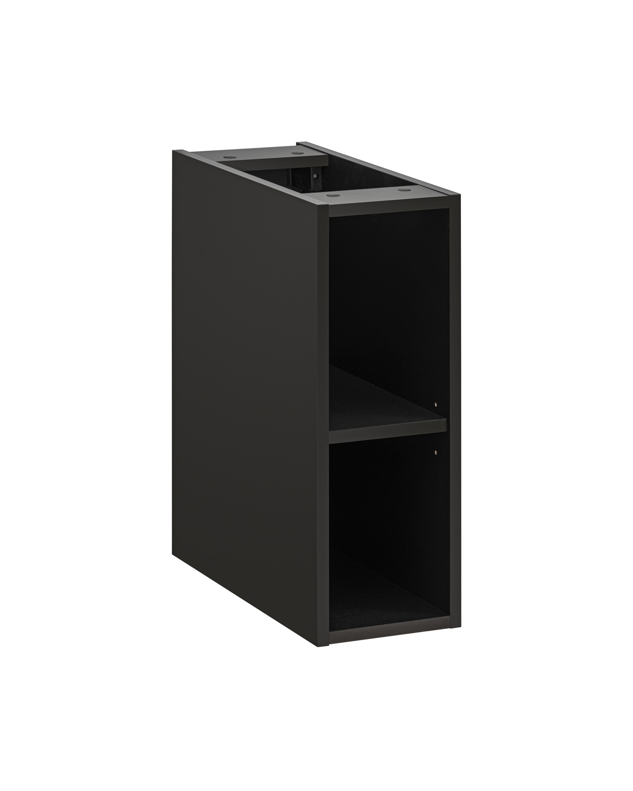 Regał łazienkowy Ossolies wiszący dolny 20 cm czarny - zdjęcie 1