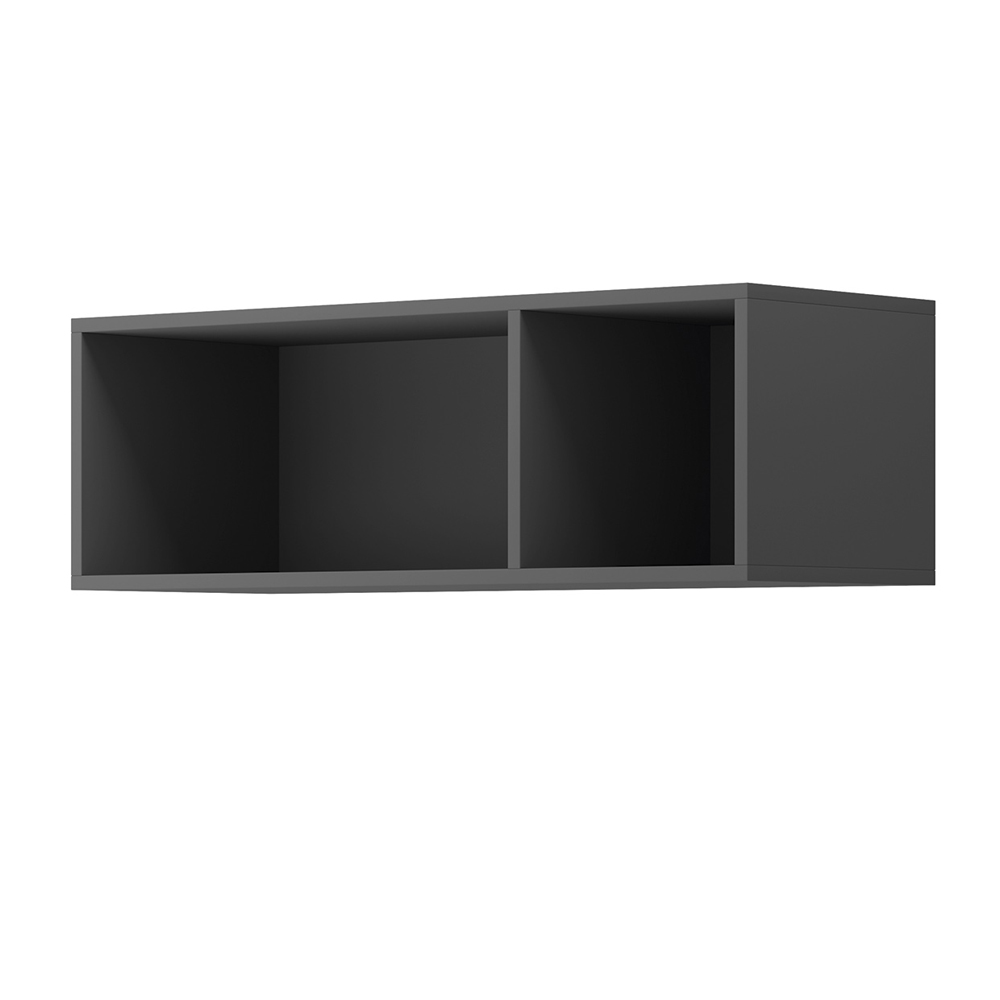 Półka Bugar 90 cm otwarta grafitowa - zdjęcie 1