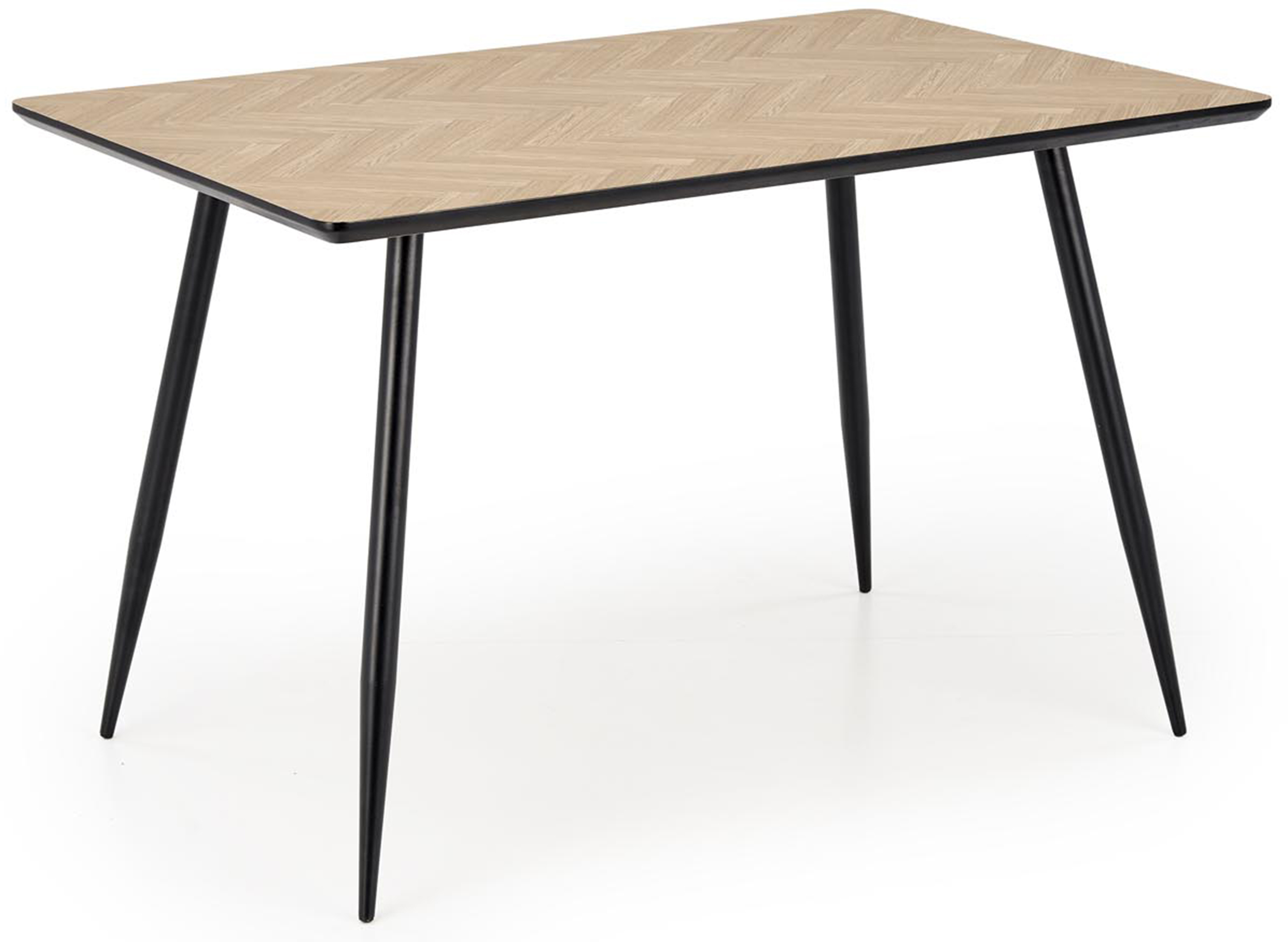 Stół do jadalni Berto 120 x 80 cm dąb naturalny / czarny - zdjęcie 1