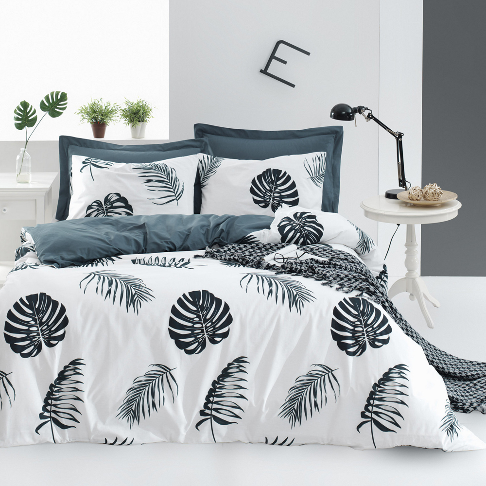 Pościel Micrums 200x220 cm z motywem liści - zdjęcie 1