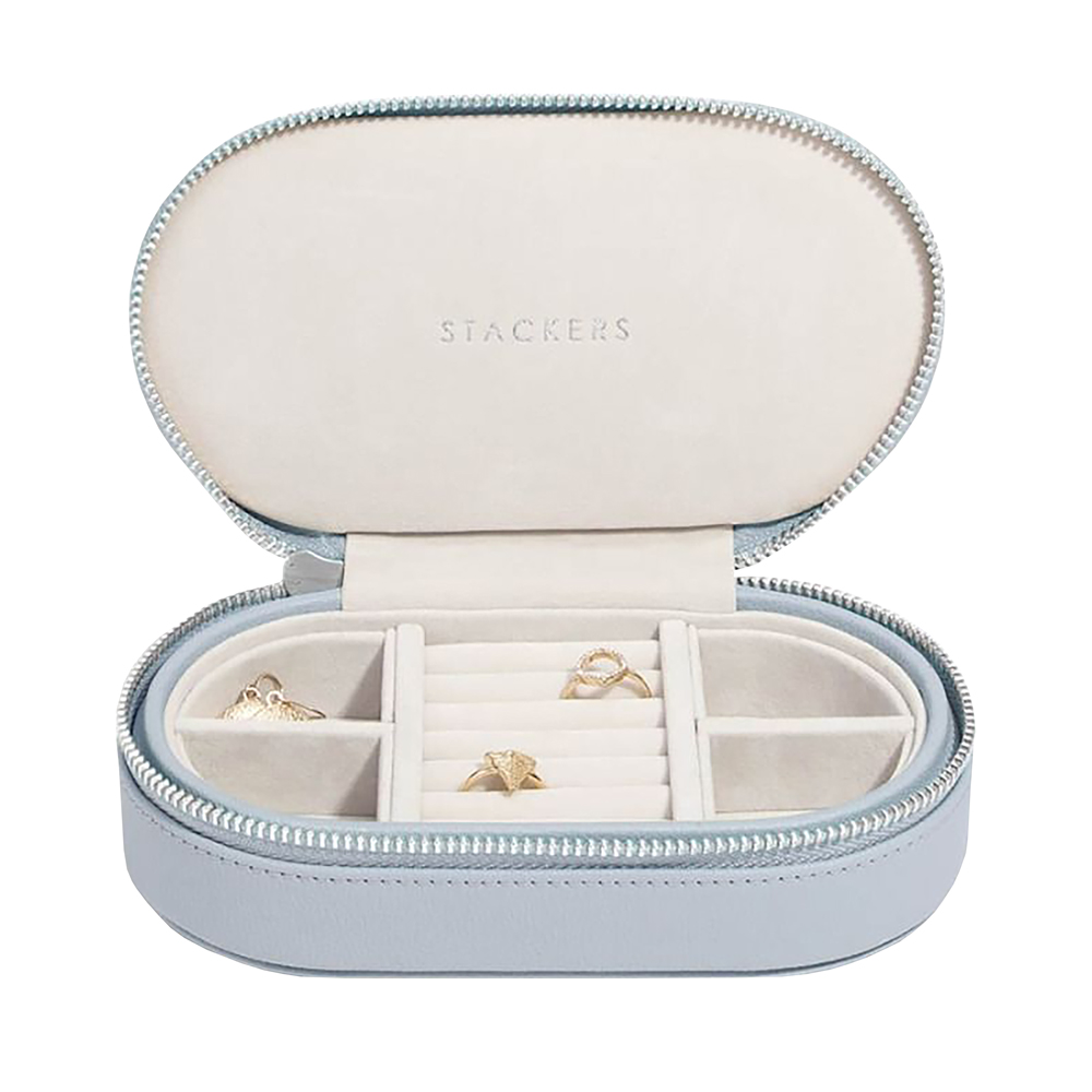 Organizer na biżuterię Pebble Oval Travel Jewellery Box lawendowy - zdjęcie 1