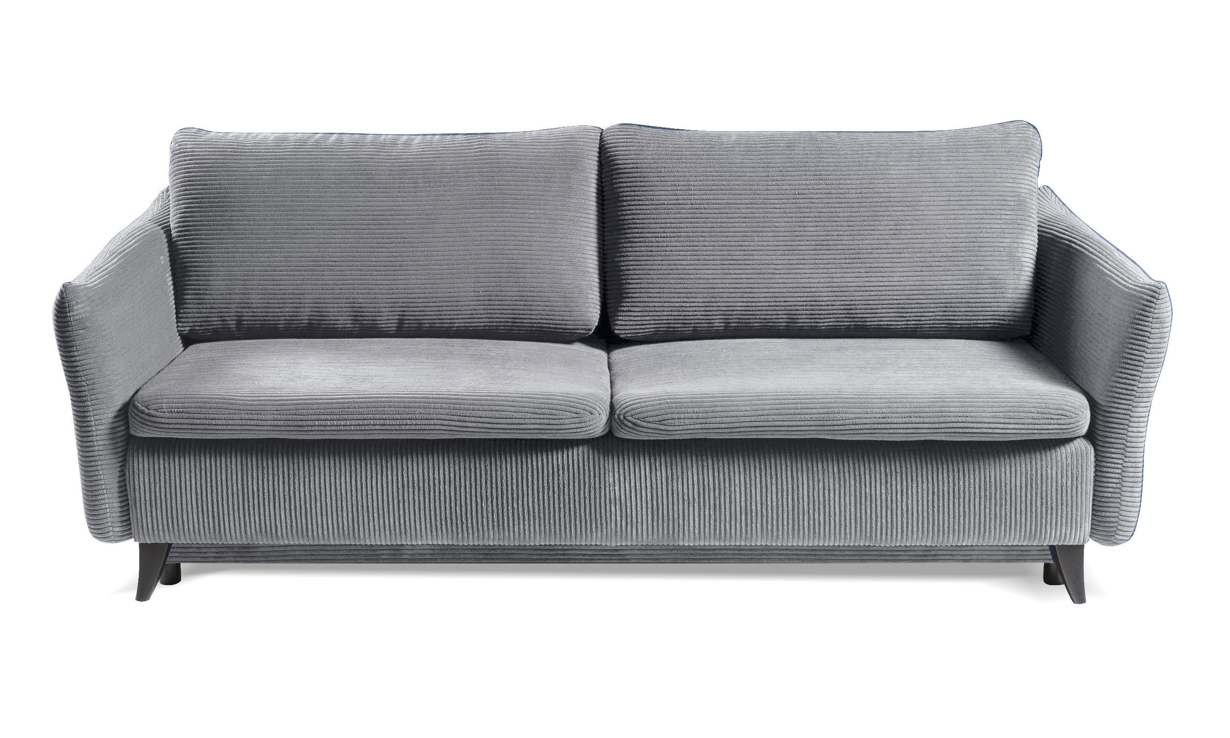 Kanapa rozkładana trzyosobowa Lommedalen z pojemnikiem szara sztruks - zdjęcie 1