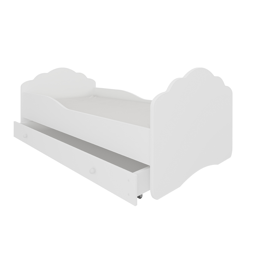 Łóżko dziecięce Sissa 160x80 cm białe z szufladą - zdjęcie 1