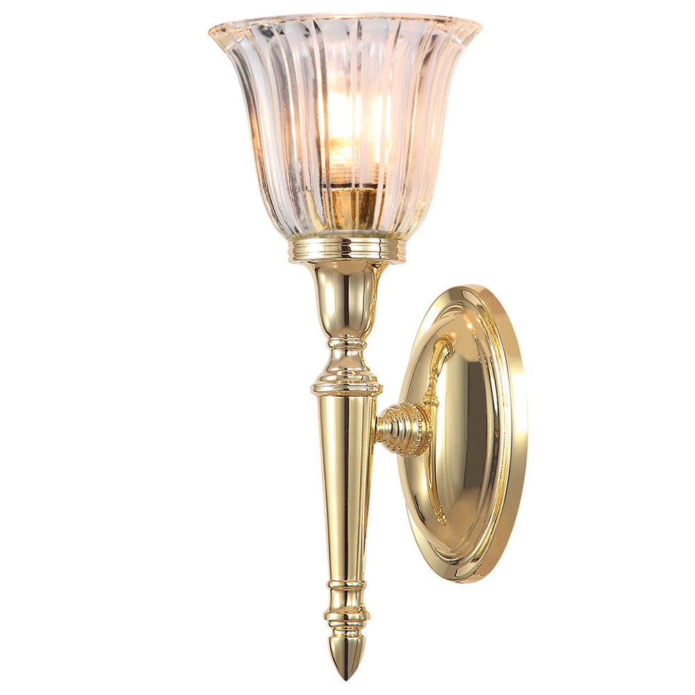 Kinkiet ścienny Dreide glamour mosiężny - zdjęcie 1