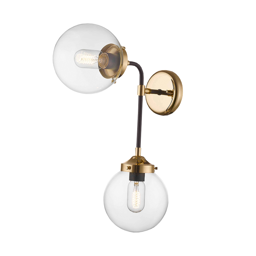 Kinkiet ścienny Ortona złoty transparentny 50 cm - zdjęcie 1