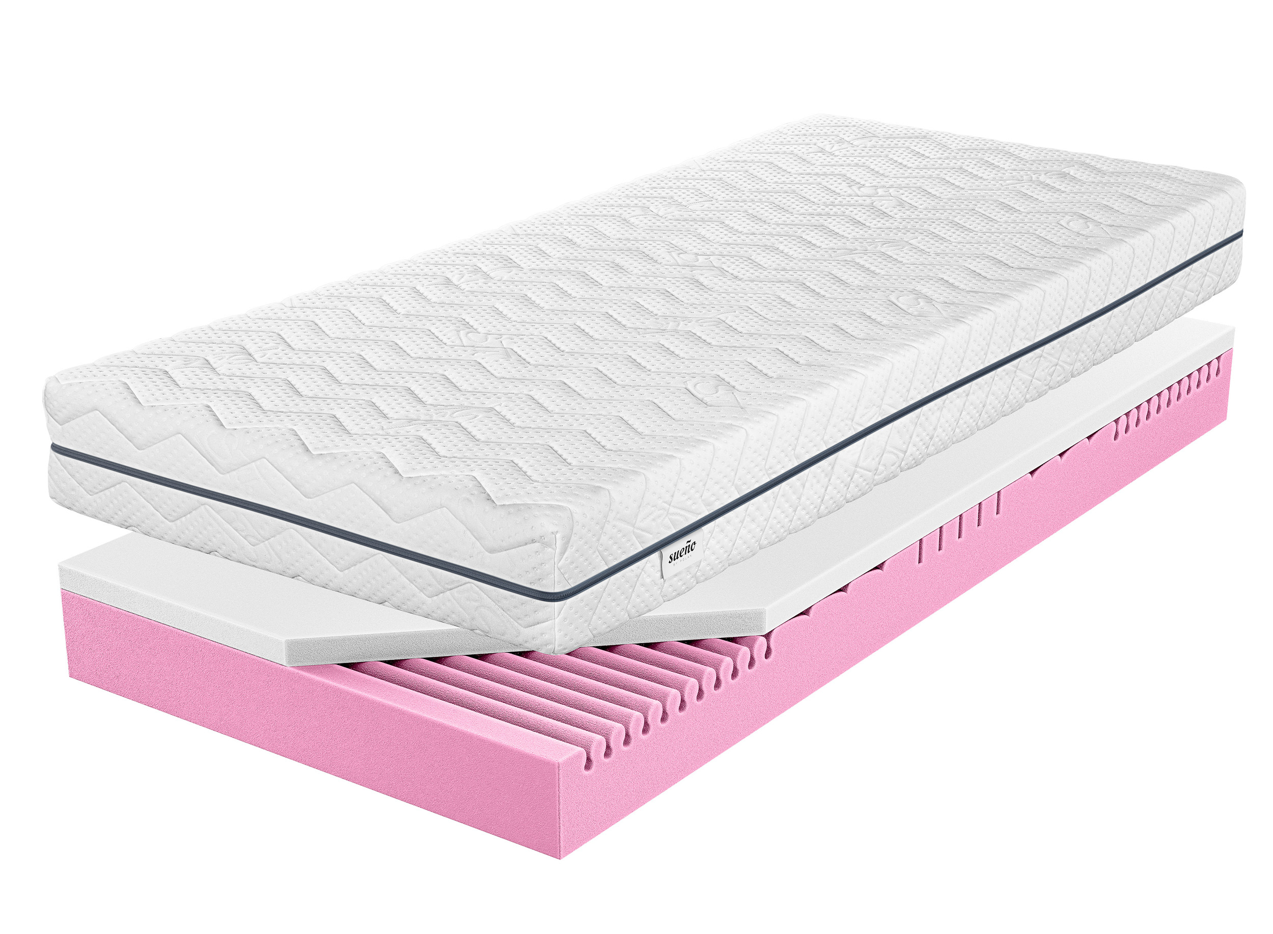 Materac piankowy 160x200 cm Sanana z pianką Visco, dwustronny, 7 stref twardości - zdjęcie 1