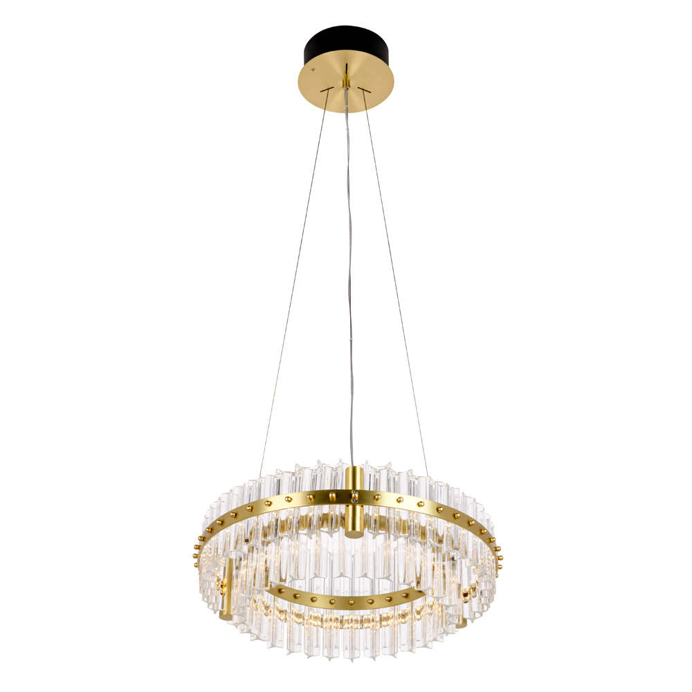 Lampa wisząca Mackerel LED podwójny okrąg średnica 47 cm - zdjęcie 1