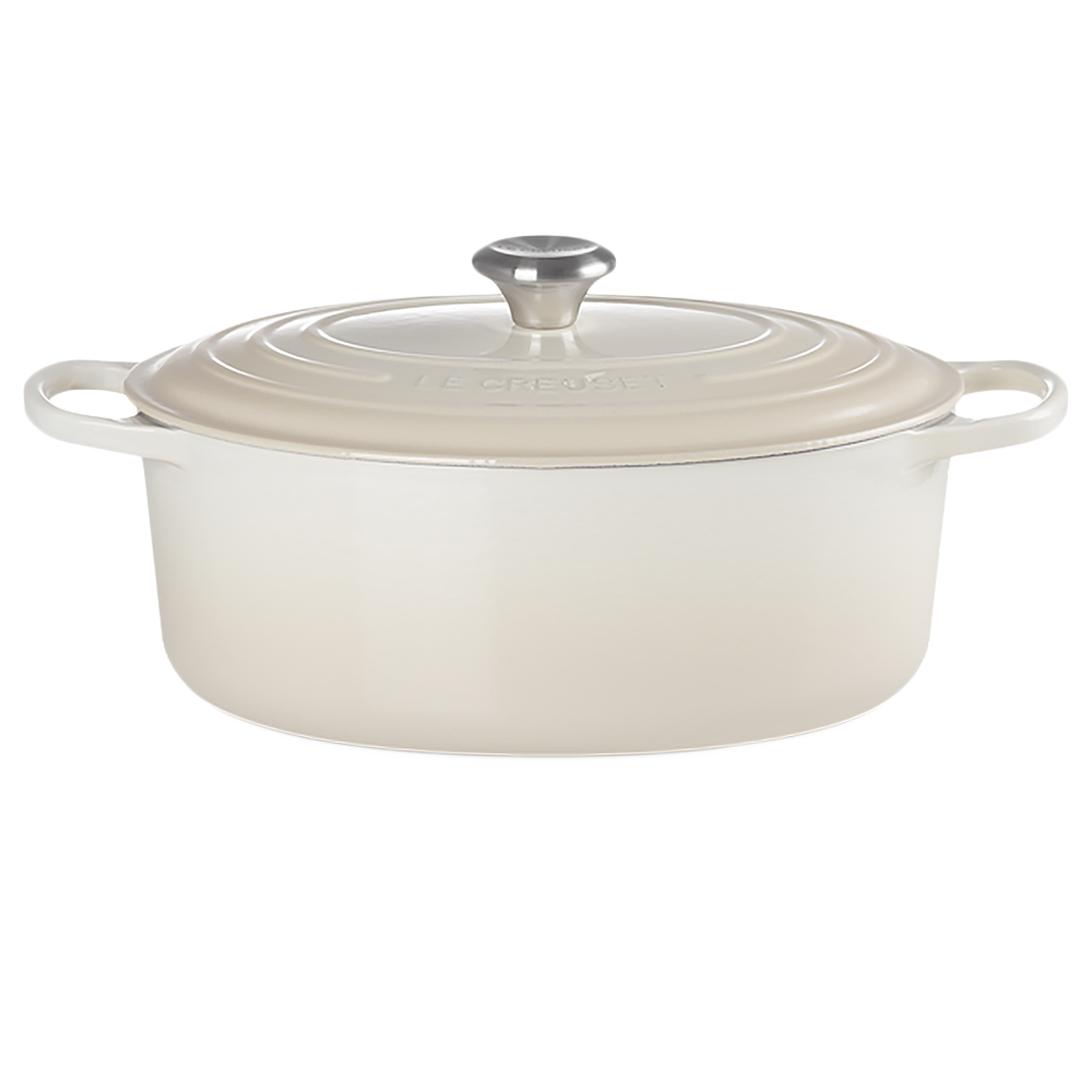Le Creuset - Brytfanna żeliwna Signature 31 cm kremowa - zdjęcie 1