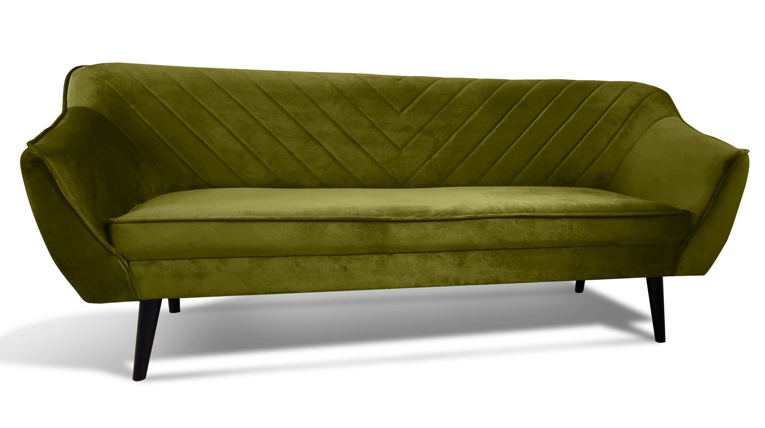 Sofa trzyosobowa Voltana oliwkowa velvet - zdjęcie 1
