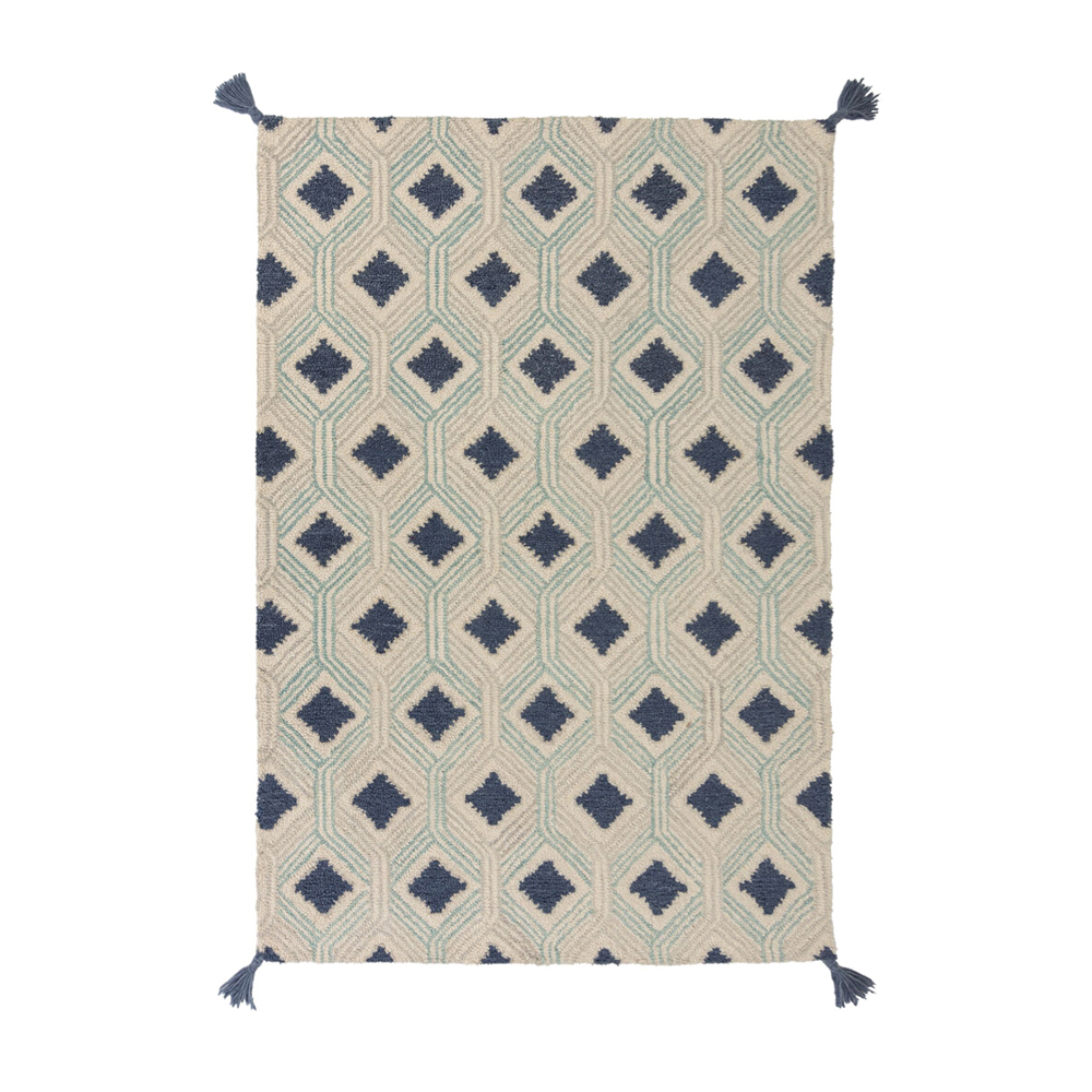 Dywan wełniany Marco niebieski - zdjęcie 1