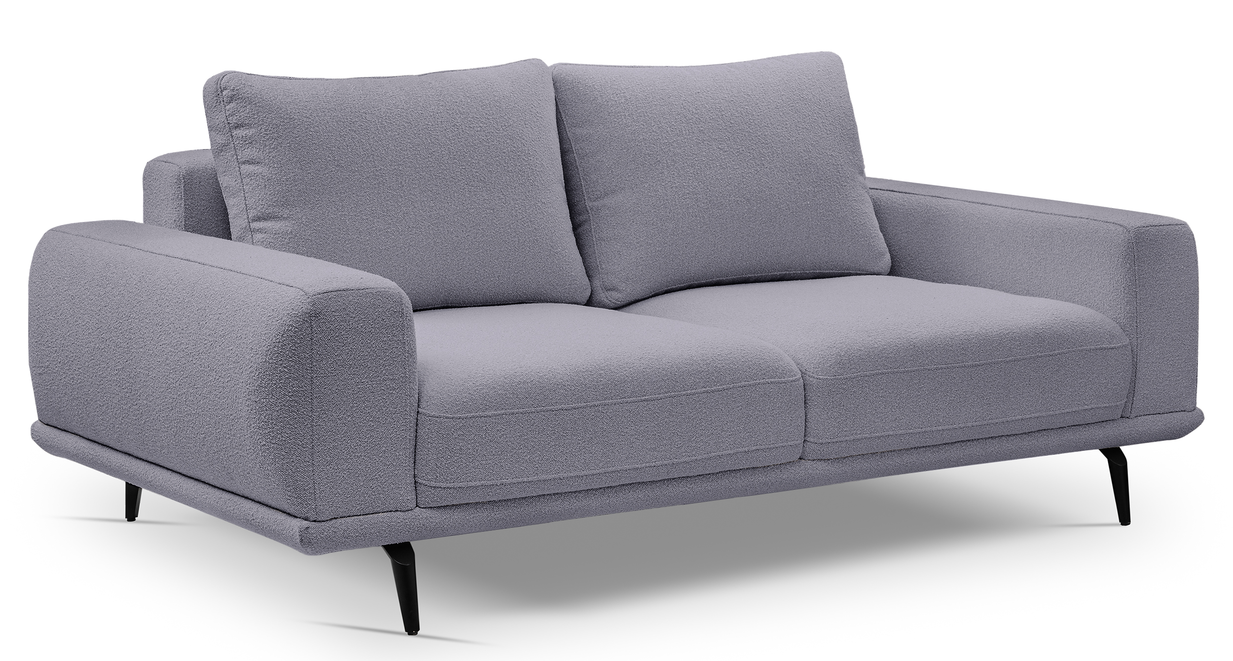 Sofa dwuosobowa Selline szara boucle - zdjęcie 1