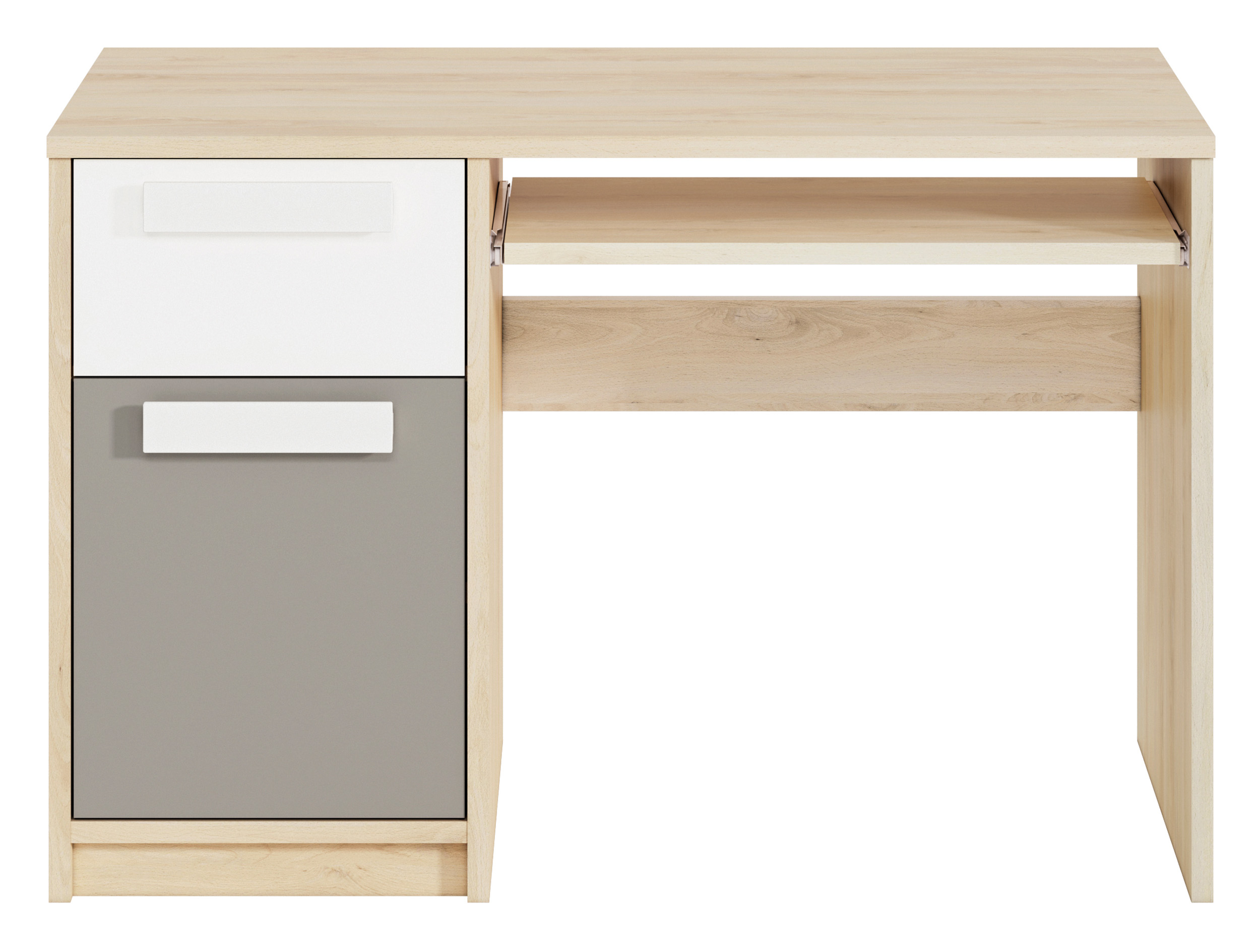 Biurko Madarro z szafką i szufladą szary platyna - zdjęcie 1