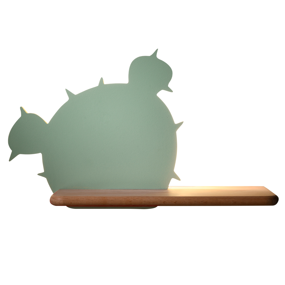 Kinkiet ścienny do pokoju dziecięcego Dreamie okrągły kaktus zielony - zdjęcie 1