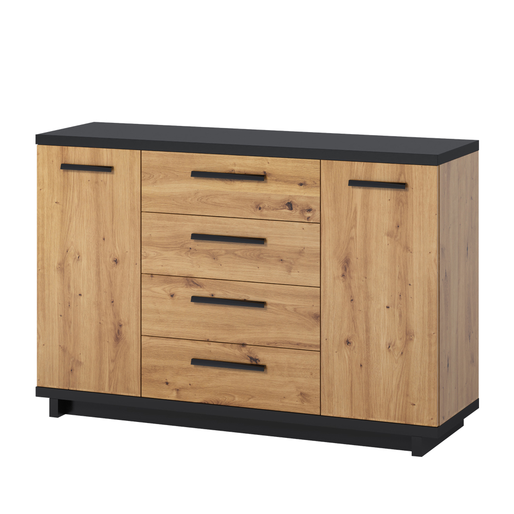 Komoda dwudrzwiowa Collard z czterema szufladami - zdjęcie 1