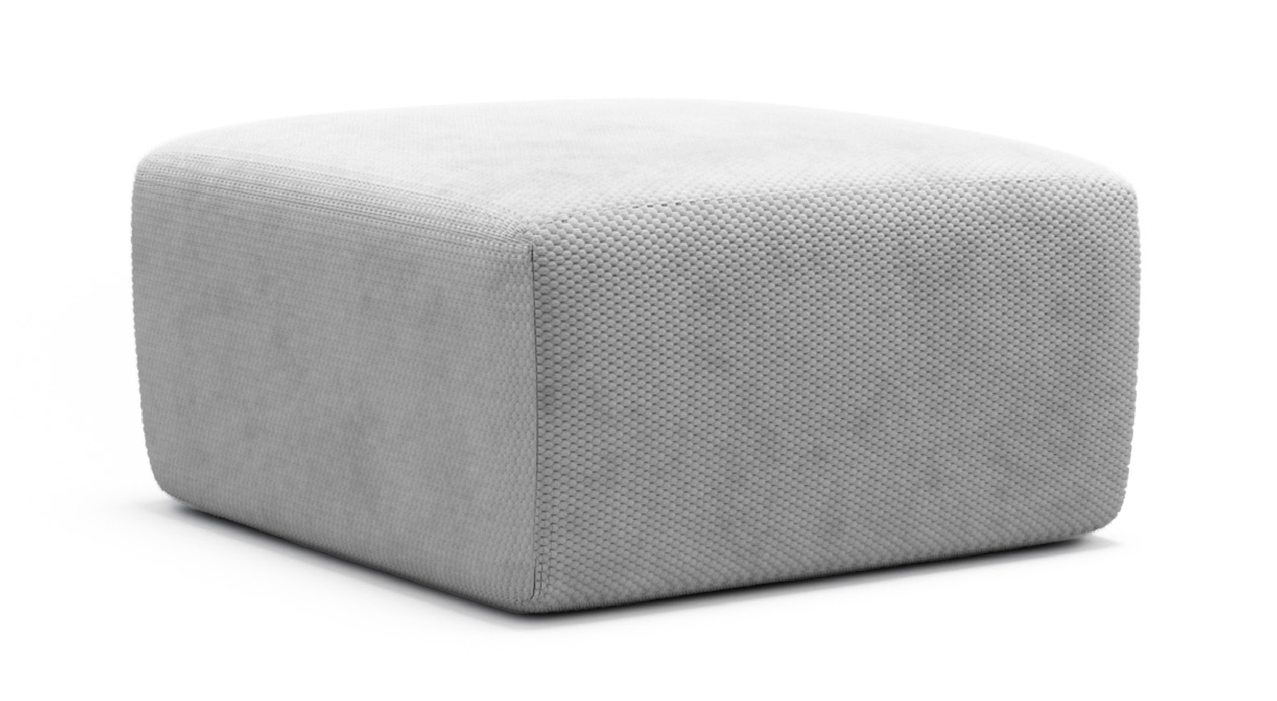 Pufa Terrafino 80x80 cm szara w tkaninie hydrofobowej - zdjęcie 1