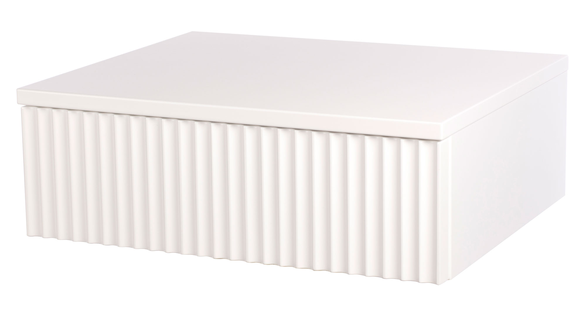 Szafka nocna Lonidos 50 cm wisząca biała lamele - zdjęcie 1