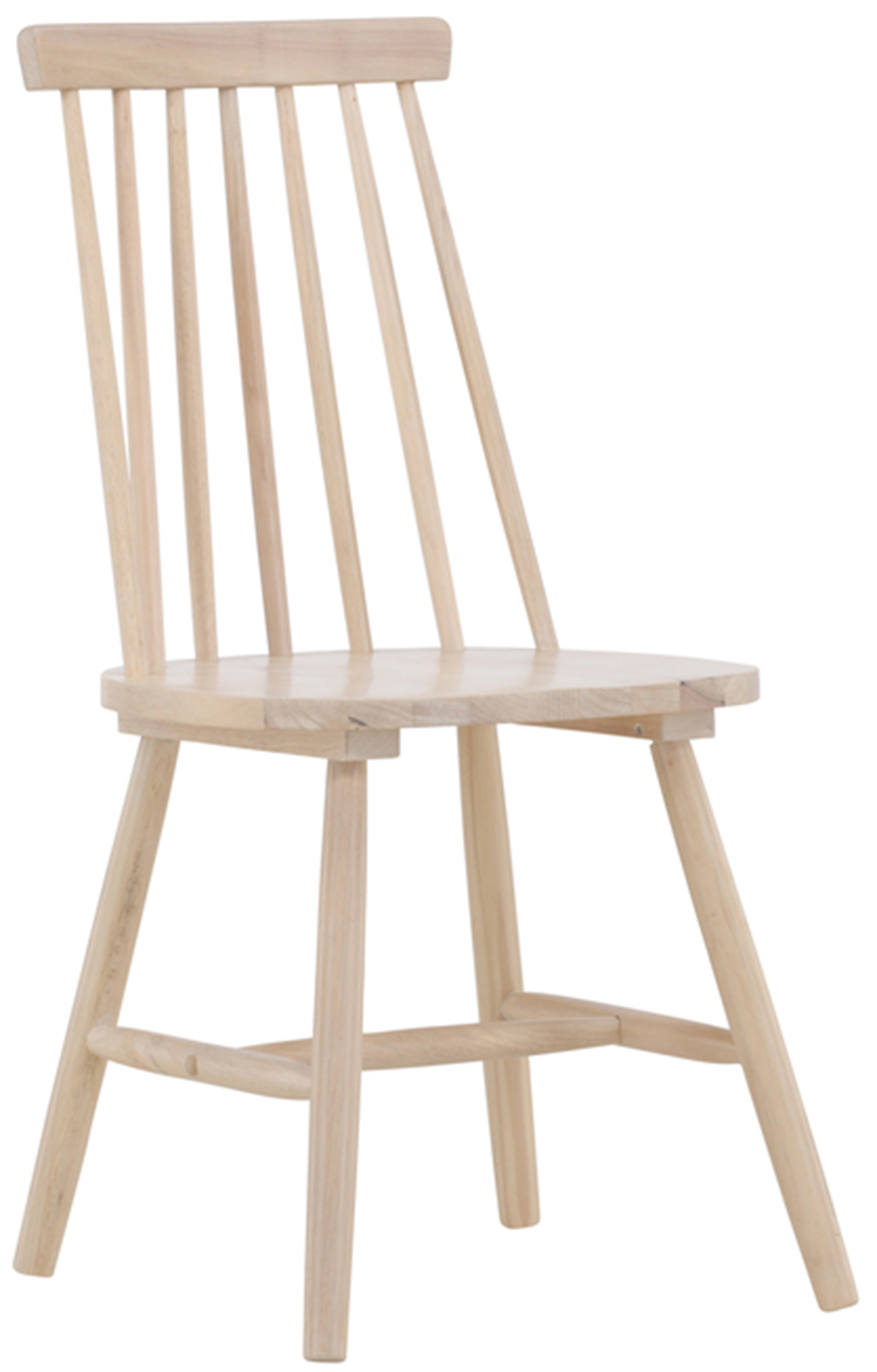 Krzesło drewniane Mowelly patyczak zwężane oparcie dąb bielony - zdjęcie 1