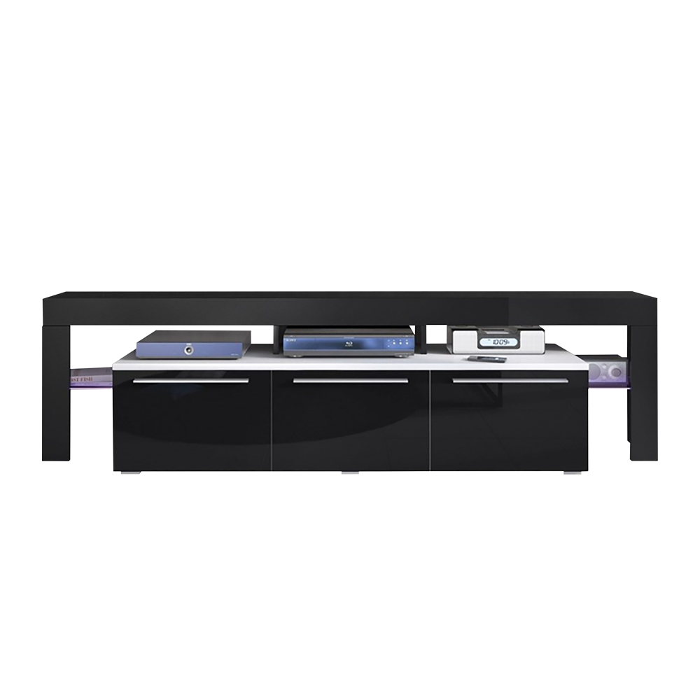 Szafka RTV Amieva Biały / Czarny - zdjęcie 1