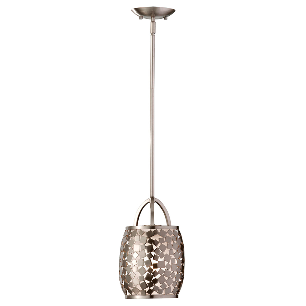 Lampa wisząca Zarta średnica 18,4 cm srebrna - zdjęcie 1