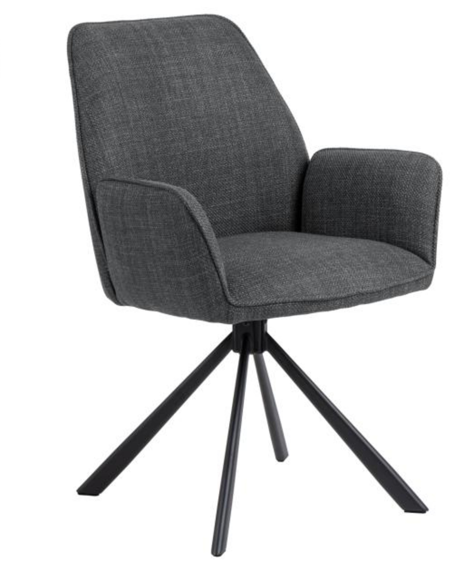 Krzesło tapicerowane Octality z funkcją obracania grafitowe - zdjęcie 1