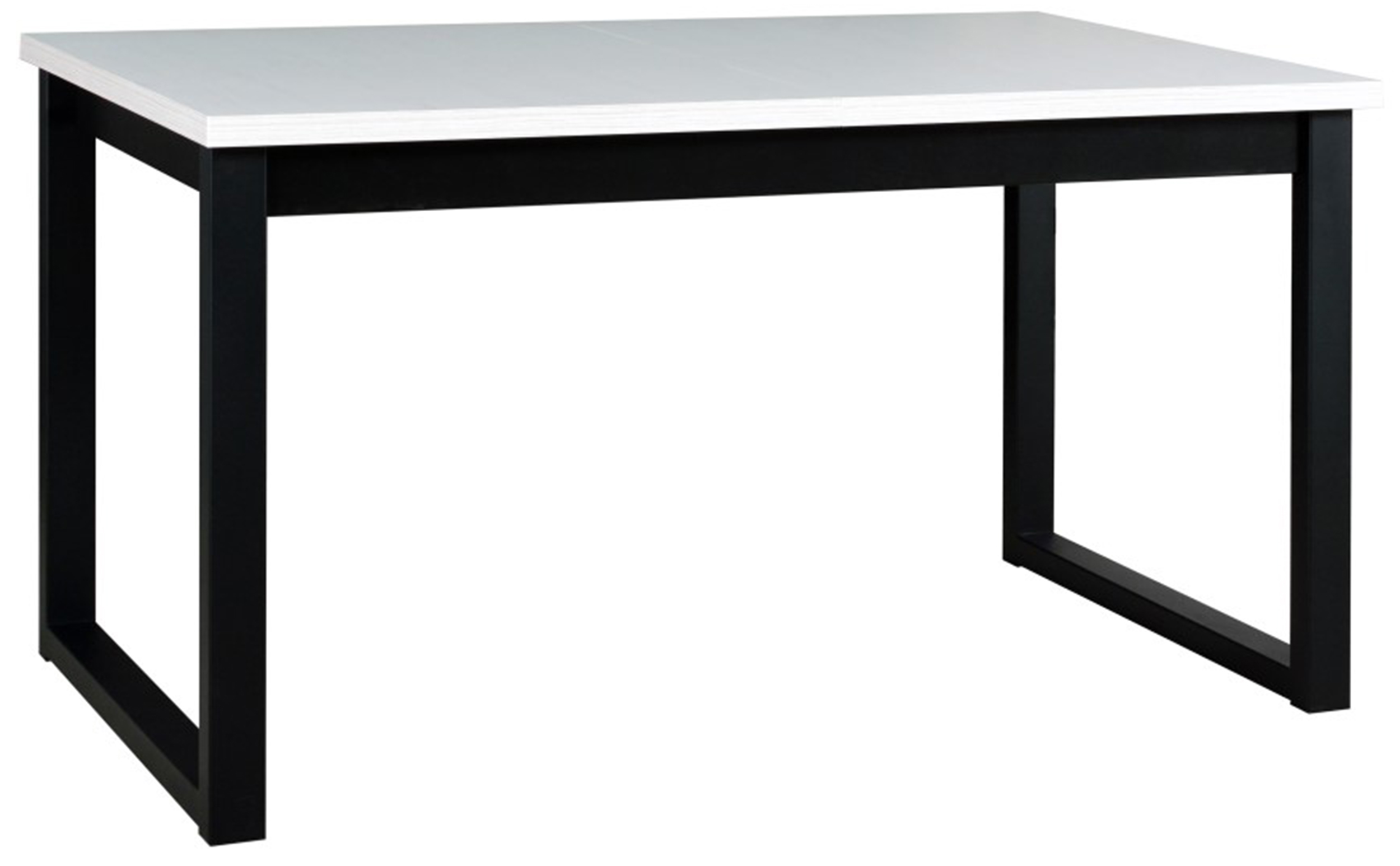 Stół rozkładany do jadalni Flotaro 140-180x80 cm czarny/biały - zdjęcie 1