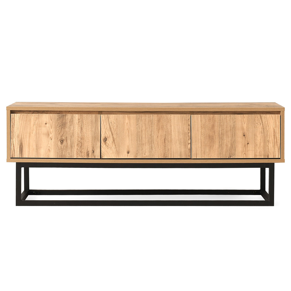 Szafka RTV Lerhis czarny/sosna 140 cm - zdjęcie 1