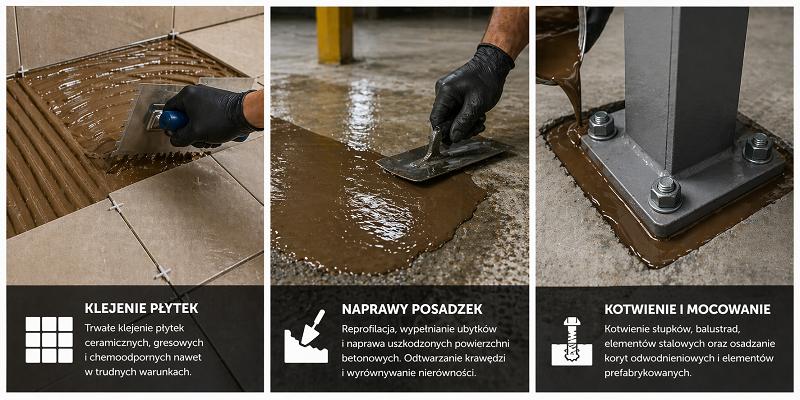 kleje epoksydowe i zaprawy naprawcze