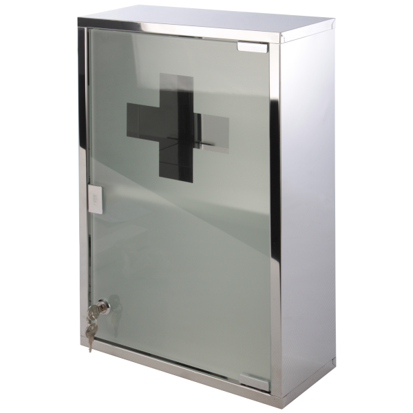 Edelstahl Medizinschrank 50 cm Medikamenten Schrank Arzneischrank