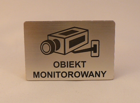 TABLICZKA informacyjna OBIEKT MONITOROWANY 10x15cm